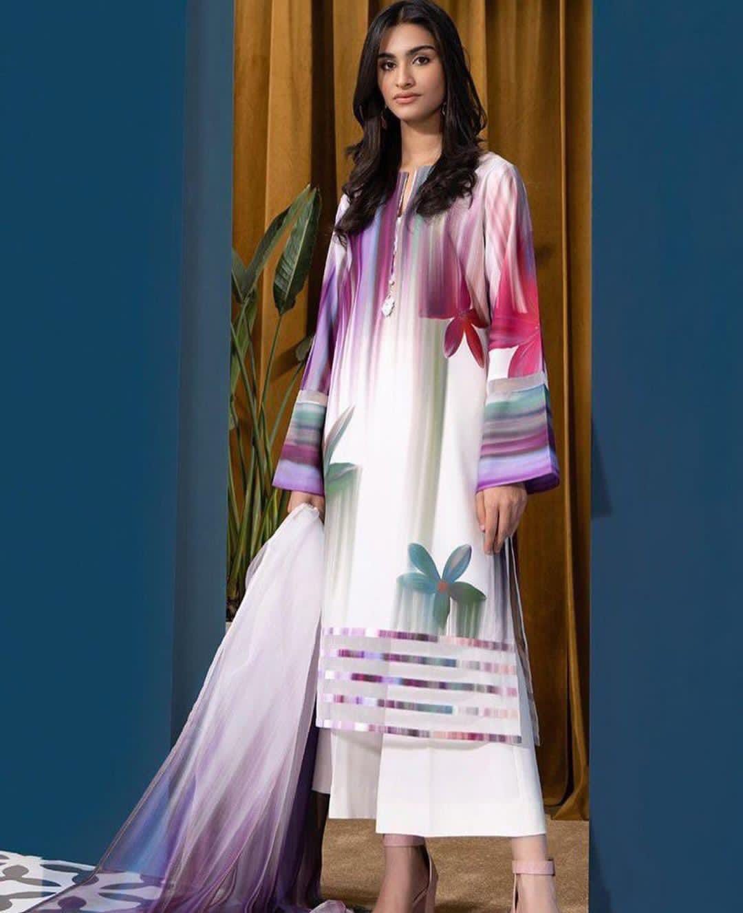 WINTER SILK DIGITAL PRINTED 3-PIECE - SD#49